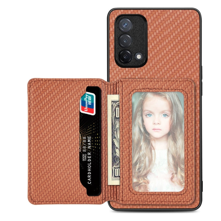 Carbon Fiber Magnetic Card Bag Phone Case, For Xiaomi Poco X5 Pro, For Xiaomi Poco X5, For Xiaomi Redmi Note 10 5G, For Xiaomi Redmi Note 12 5G Global, For OPPO A74 5G