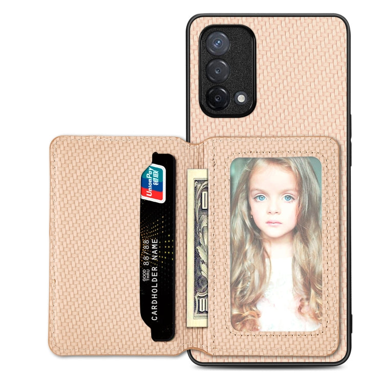 Carbon Fiber Magnetic Card Bag Phone Case, For Xiaomi Poco X5 Pro, For Xiaomi Poco X5, For Xiaomi Redmi Note 10 5G, For Xiaomi Redmi Note 12 5G Global, For OPPO A74 5G