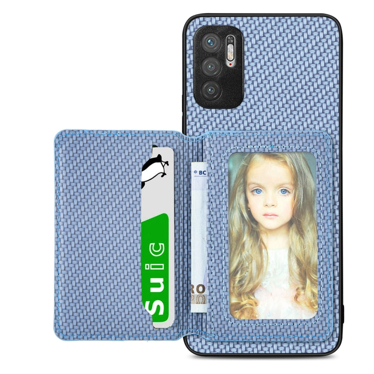 Carbon Fiber Magnetic Card Bag Phone Case, For Xiaomi Poco X5 Pro, For Xiaomi Poco X5, For Xiaomi Redmi Note 10 5G, For Xiaomi Redmi Note 12 5G Global, For OPPO A74 5G