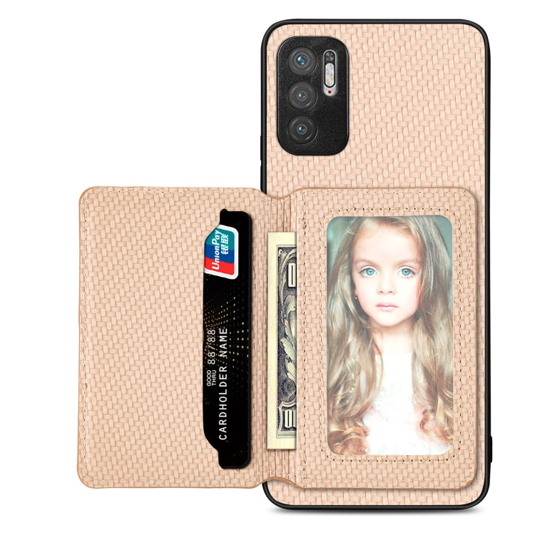 Carbon Fiber Magnetic Card Bag Phone Case, For Xiaomi Poco X5 Pro, For Xiaomi Poco X5, For Xiaomi Redmi Note 10 5G, For Xiaomi Redmi Note 12 5G Global, For OPPO A74 5G