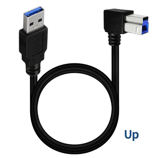 JUNSUNMAY USB 3.0 A Male to USB 3.0 B Male Adapter Cable Cord 1.6ft/0.5M for Docking Station, External Hard Drivers, Scanner, Printer and More, Up, Down, Left, Right