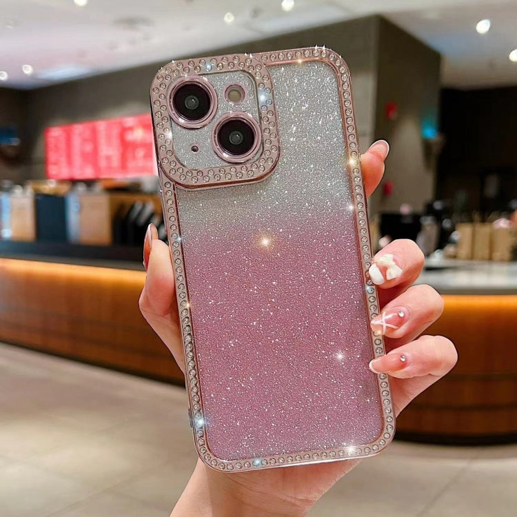 Diamond Gradient Glitter Plated TPU Phone Case, For iPhone 14 Pro Max, For iPhone 15 Plus, For iPhone 15, For iPhone 14 Plus, For iPhone 11 Pro