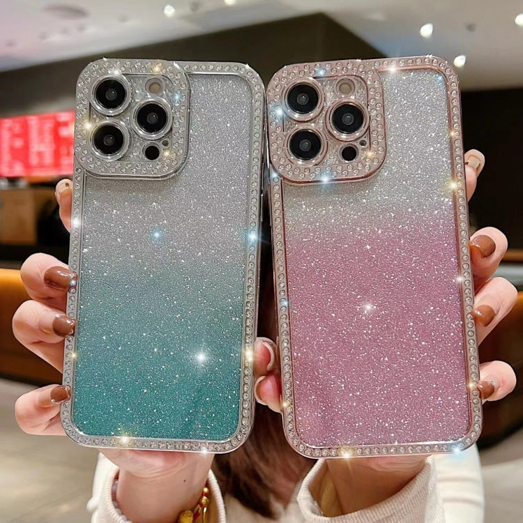 Diamond Gradient Glitter Plated TPU Phone Case, For iPhone 13, For iPhone 15 Pro, For iPhone 13 Pro, For iPhone 13 Pro Max, For iPhone 14, For iPhone 14 Pro