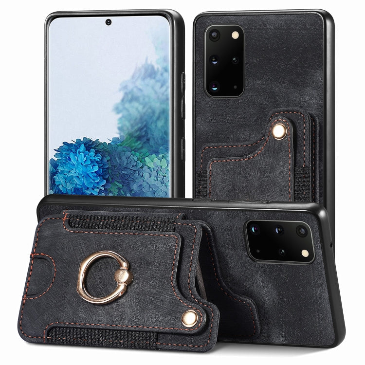 Retro Skin-feel Ring Multi-card Wallet Phone Case, For Samsung Galaxy S20+, For Samsung Galaxy S20 FE, For Samsung Galaxy A54 5G, For Samsung Galaxy A53 5G, For Samsung Galaxy A50, For Samsung Galaxy A42 5G, For Samsung Galaxy A34 5G                   ...