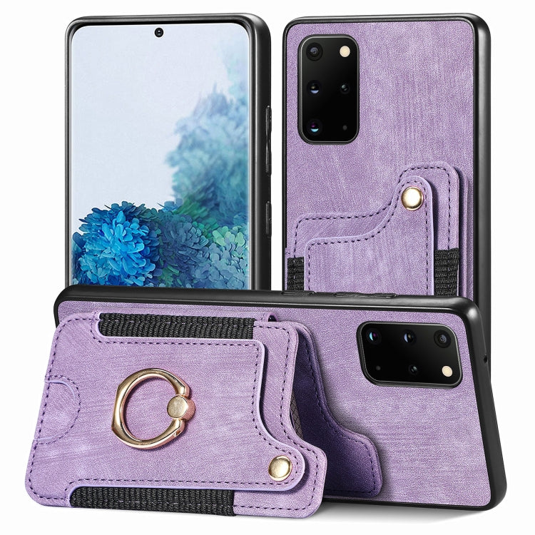 Retro Skin-feel Ring Multi-card Wallet Phone Case, For Samsung Galaxy S20+, For Samsung Galaxy S20 FE, For Samsung Galaxy A54 5G, For Samsung Galaxy A53 5G, For Samsung Galaxy A50, For Samsung Galaxy A42 5G, For Samsung Galaxy A34 5G                   ...
