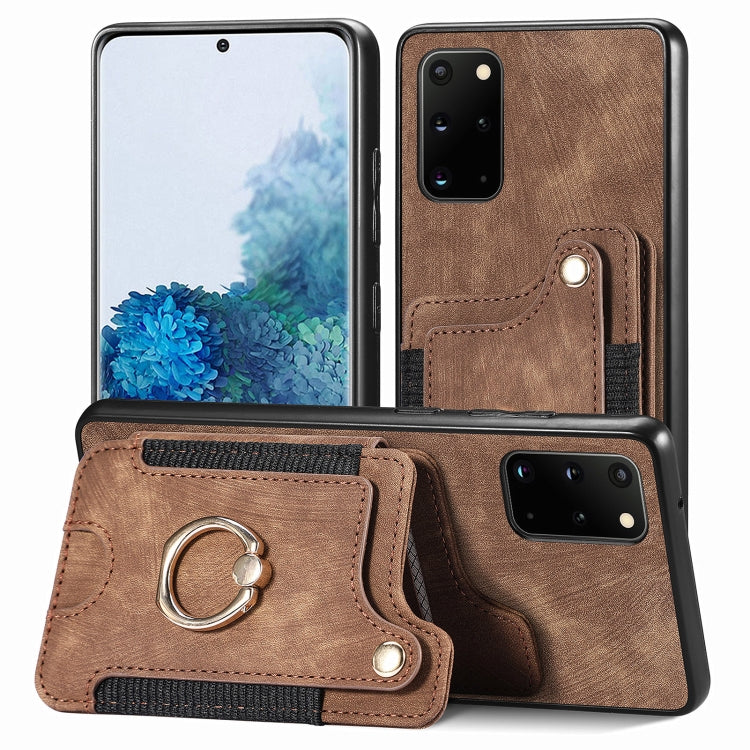 Retro Skin-feel Ring Multi-card Wallet Phone Case, For Samsung Galaxy S20+, For Samsung Galaxy S20 FE, For Samsung Galaxy A54 5G, For Samsung Galaxy A53 5G, For Samsung Galaxy A50, For Samsung Galaxy A42 5G, For Samsung Galaxy A34 5G                   ...