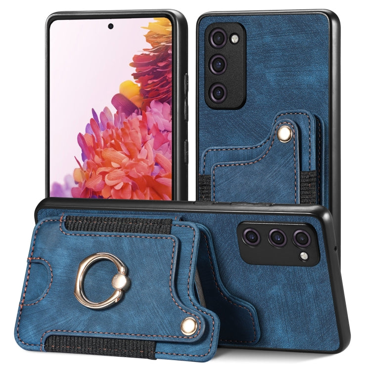 Retro Skin-feel Ring Multi-card Wallet Phone Case, For Samsung Galaxy S20+, For Samsung Galaxy S20 FE, For Samsung Galaxy A54 5G, For Samsung Galaxy A53 5G, For Samsung Galaxy A50, For Samsung Galaxy A42 5G, For Samsung Galaxy A34 5G                   ...