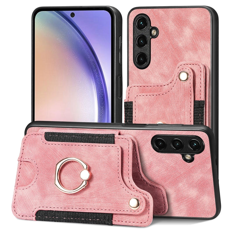 Retro Skin-feel Ring Multi-card Wallet Phone Case, For Samsung Galaxy S20+, For Samsung Galaxy S20 FE, For Samsung Galaxy A54 5G, For Samsung Galaxy A53 5G, For Samsung Galaxy A50, For Samsung Galaxy A42 5G, For Samsung Galaxy A34 5G                   ...