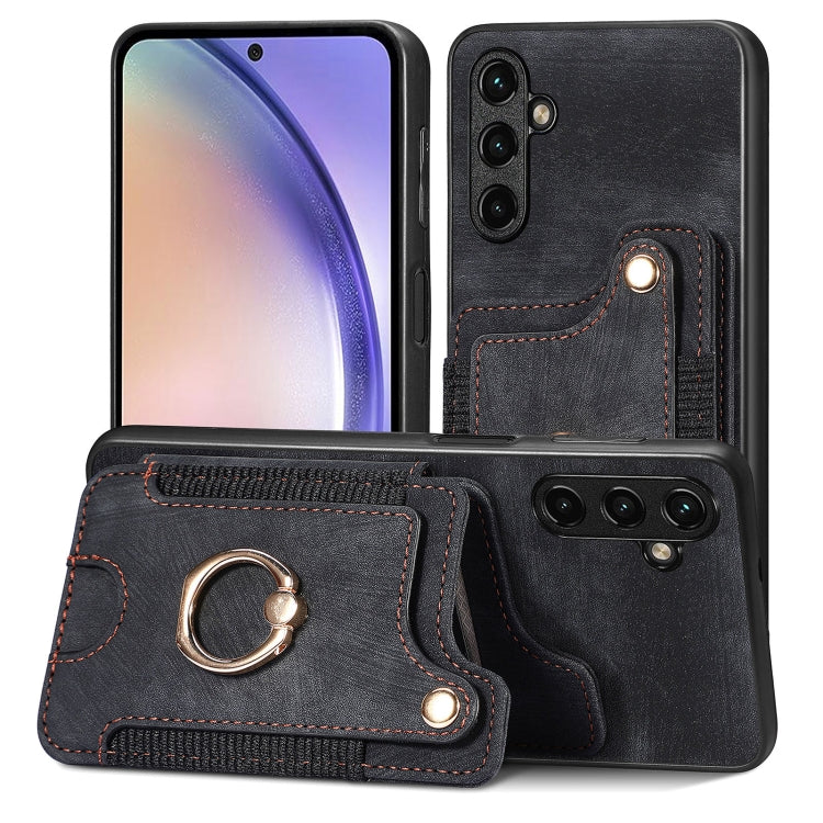 Retro Skin-feel Ring Multi-card Wallet Phone Case, For Samsung Galaxy S20+, For Samsung Galaxy S20 FE, For Samsung Galaxy A54 5G, For Samsung Galaxy A53 5G, For Samsung Galaxy A50, For Samsung Galaxy A42 5G, For Samsung Galaxy A34 5G                   ...
