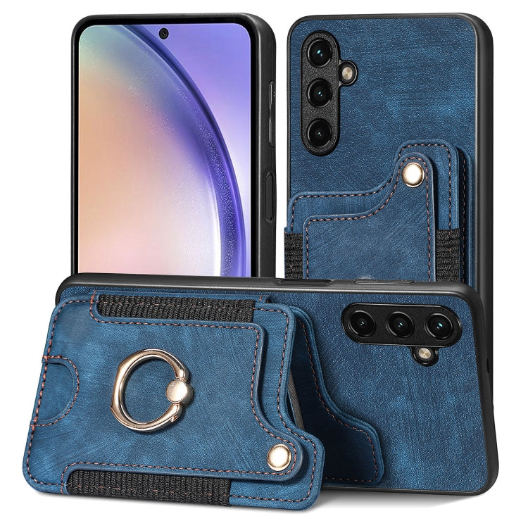 Retro Skin-feel Ring Multi-card Wallet Phone Case, For Samsung Galaxy S20+, For Samsung Galaxy S20 FE, For Samsung Galaxy A54 5G, For Samsung Galaxy A53 5G, For Samsung Galaxy A50, For Samsung Galaxy A42 5G, For Samsung Galaxy A34 5G                   ...