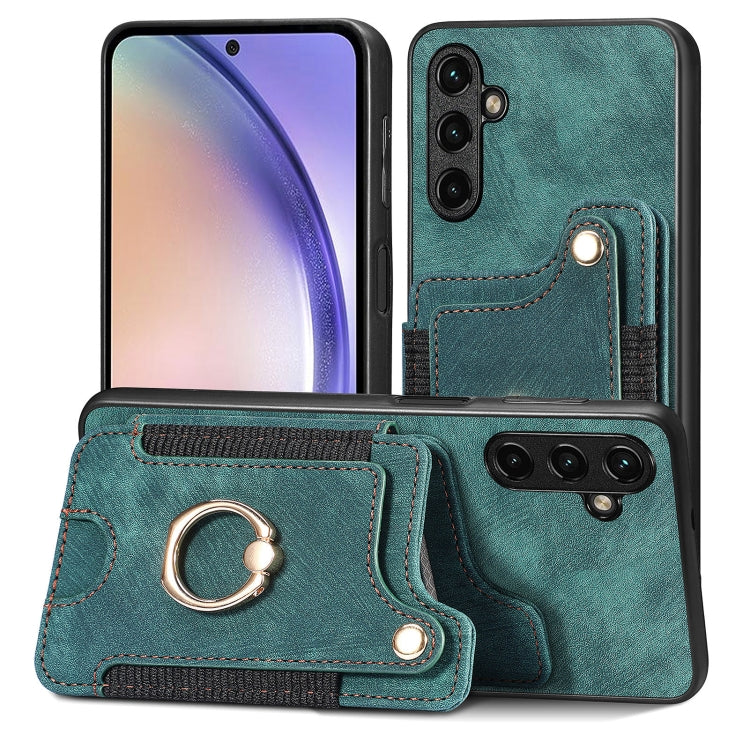 Retro Skin-feel Ring Multi-card Wallet Phone Case, For Samsung Galaxy S20+, For Samsung Galaxy S20 FE, For Samsung Galaxy A54 5G, For Samsung Galaxy A53 5G, For Samsung Galaxy A50, For Samsung Galaxy A42 5G, For Samsung Galaxy A34 5G                   ...
