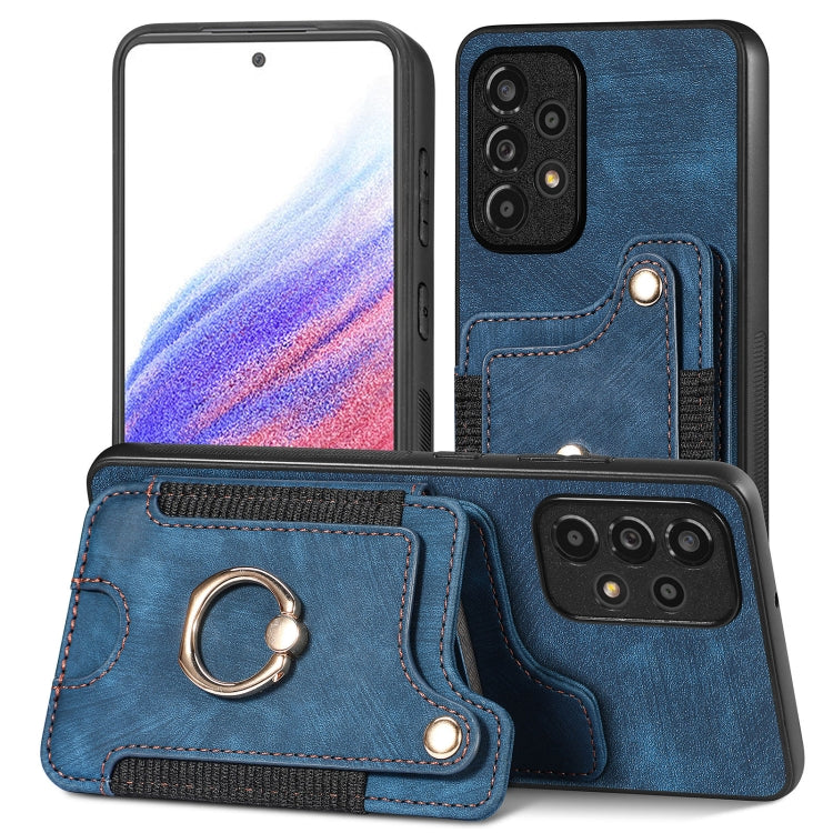 Retro Skin-feel Ring Multi-card Wallet Phone Case, For Samsung Galaxy S20+, For Samsung Galaxy S20 FE, For Samsung Galaxy A54 5G, For Samsung Galaxy A53 5G, For Samsung Galaxy A50, For Samsung Galaxy A42 5G, For Samsung Galaxy A34 5G                   ...