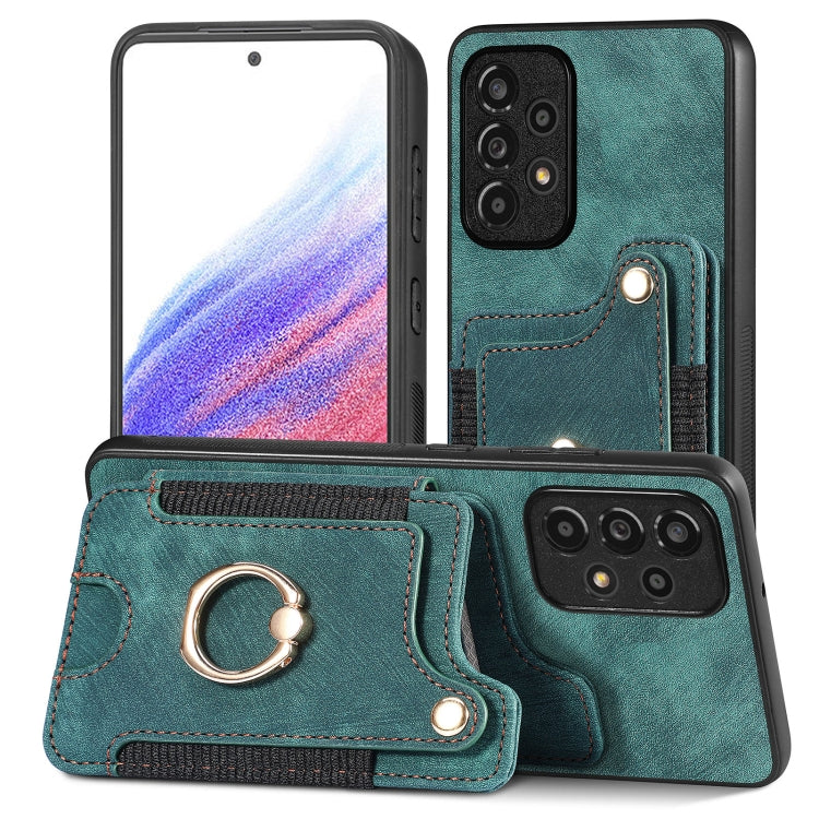 Retro Skin-feel Ring Multi-card Wallet Phone Case, For Samsung Galaxy S20+, For Samsung Galaxy S20 FE, For Samsung Galaxy A54 5G, For Samsung Galaxy A53 5G, For Samsung Galaxy A50, For Samsung Galaxy A42 5G, For Samsung Galaxy A34 5G                   ...
