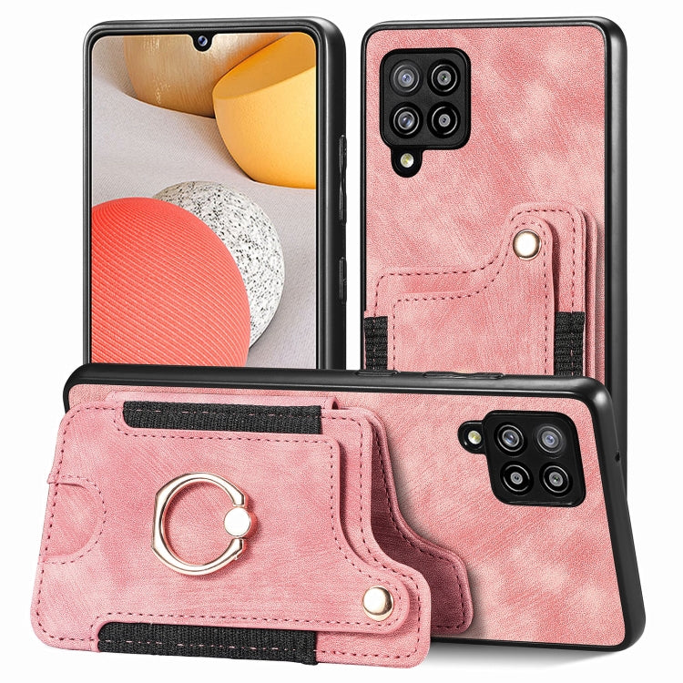 Retro Skin-feel Ring Multi-card Wallet Phone Case, For Samsung Galaxy S20+, For Samsung Galaxy S20 FE, For Samsung Galaxy A54 5G, For Samsung Galaxy A53 5G, For Samsung Galaxy A50, For Samsung Galaxy A42 5G, For Samsung Galaxy A34 5G                   ...