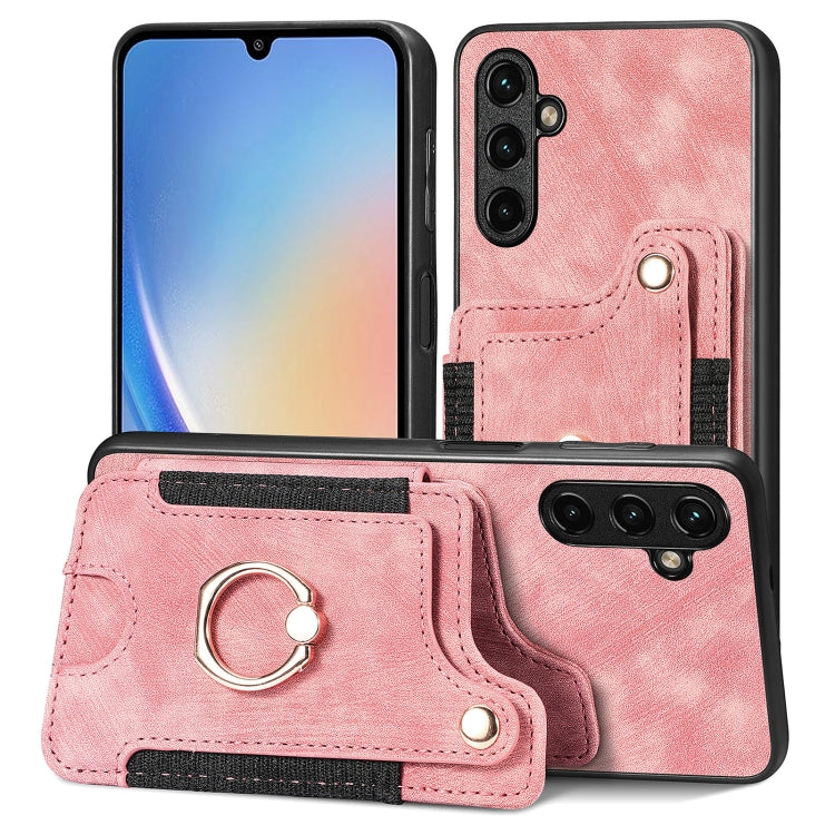 Retro Skin-feel Ring Multi-card Wallet Phone Case, For Samsung Galaxy S20+, For Samsung Galaxy S20 FE, For Samsung Galaxy A54 5G, For Samsung Galaxy A53 5G, For Samsung Galaxy A50, For Samsung Galaxy A42 5G, For Samsung Galaxy A34 5G                   ...