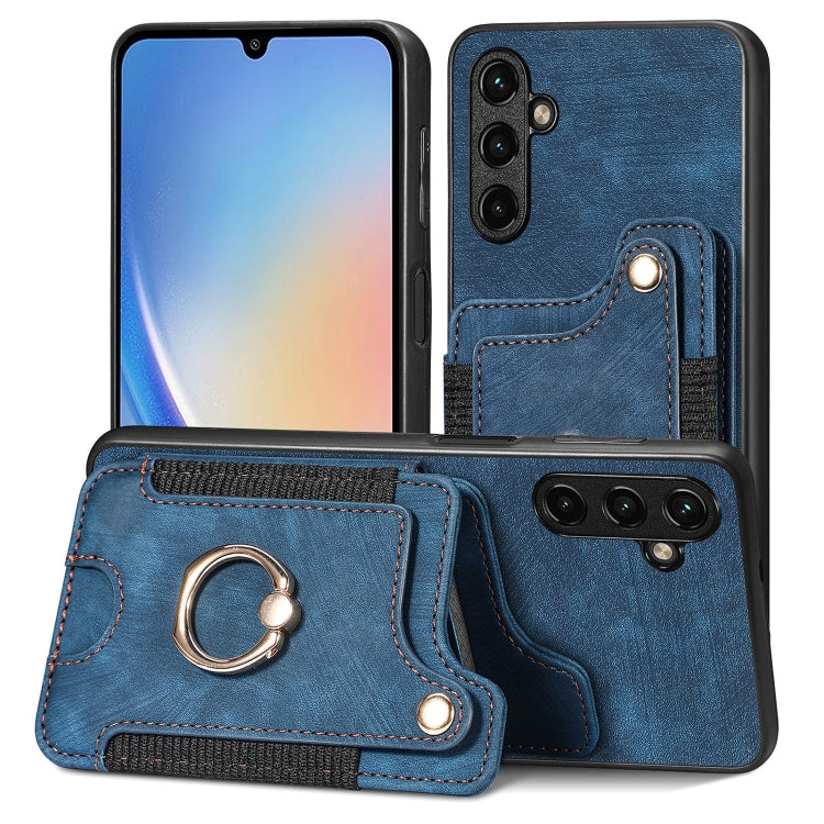 Retro Skin-feel Ring Multi-card Wallet Phone Case, For Samsung Galaxy S20+, For Samsung Galaxy S20 FE, For Samsung Galaxy A54 5G, For Samsung Galaxy A53 5G, For Samsung Galaxy A50, For Samsung Galaxy A42 5G, For Samsung Galaxy A34 5G                   ...