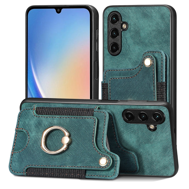 Retro Skin-feel Ring Multi-card Wallet Phone Case, For Samsung Galaxy S20+, For Samsung Galaxy S20 FE, For Samsung Galaxy A54 5G, For Samsung Galaxy A53 5G, For Samsung Galaxy A50, For Samsung Galaxy A42 5G, For Samsung Galaxy A34 5G                   ...
