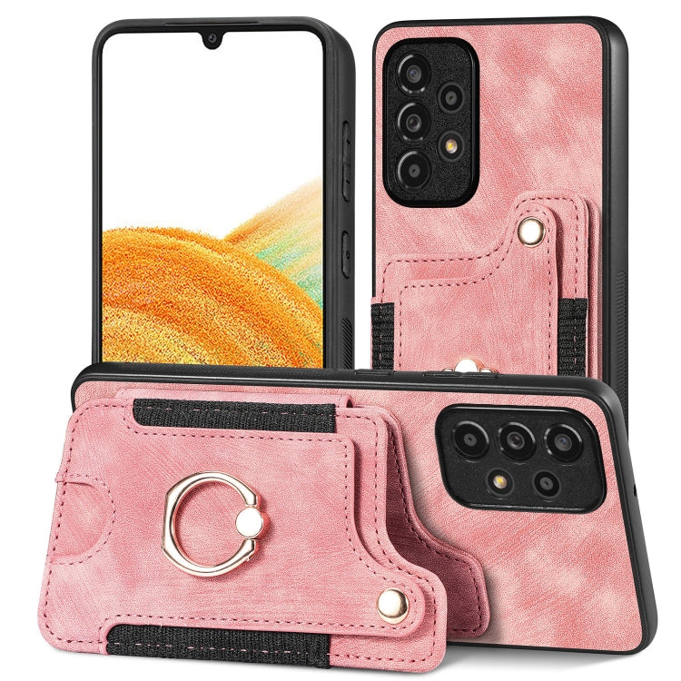 Retro Skin-feel Ring Multi-card Wallet Phone Case, For Samsung Galaxy S20+, For Samsung Galaxy S20 FE, For Samsung Galaxy A54 5G, For Samsung Galaxy A53 5G, For Samsung Galaxy A50, For Samsung Galaxy A42 5G, For Samsung Galaxy A34 5G                   ...