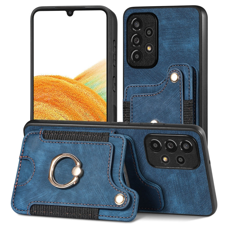 Retro Skin-feel Ring Multi-card Wallet Phone Case, For Samsung Galaxy S20+, For Samsung Galaxy S20 FE, For Samsung Galaxy A54 5G, For Samsung Galaxy A53 5G, For Samsung Galaxy A50, For Samsung Galaxy A42 5G, For Samsung Galaxy A34 5G                   ...