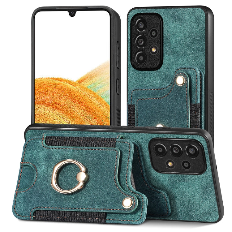 Retro Skin-feel Ring Multi-card Wallet Phone Case, For Samsung Galaxy S20+, For Samsung Galaxy S20 FE, For Samsung Galaxy A54 5G, For Samsung Galaxy A53 5G, For Samsung Galaxy A50, For Samsung Galaxy A42 5G, For Samsung Galaxy A34 5G                   ...