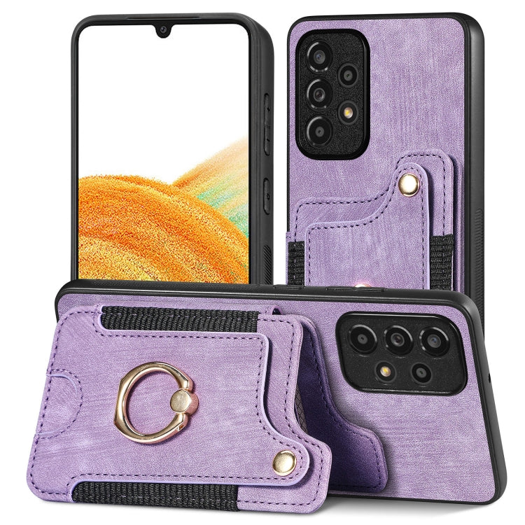 Retro Skin-feel Ring Multi-card Wallet Phone Case, For Samsung Galaxy S20+, For Samsung Galaxy S20 FE, For Samsung Galaxy A54 5G, For Samsung Galaxy A53 5G, For Samsung Galaxy A50, For Samsung Galaxy A42 5G, For Samsung Galaxy A34 5G                   ...