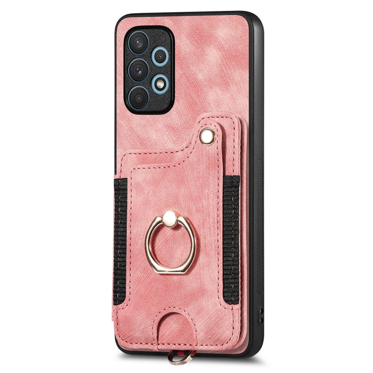Retro Skin-feel Ring Multi-card Wallet Phone Case, For Samsung Galaxy A32 4G, For Samsung Galaxy A21s, For Samsung Galaxy A04, For Realme C35