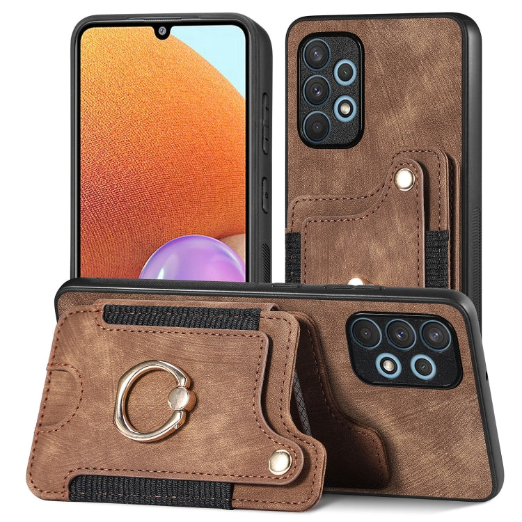 Retro Skin-feel Ring Multi-card Wallet Phone Case, For Samsung Galaxy A32 4G, For Samsung Galaxy A21s, For Samsung Galaxy A04, For Realme C35