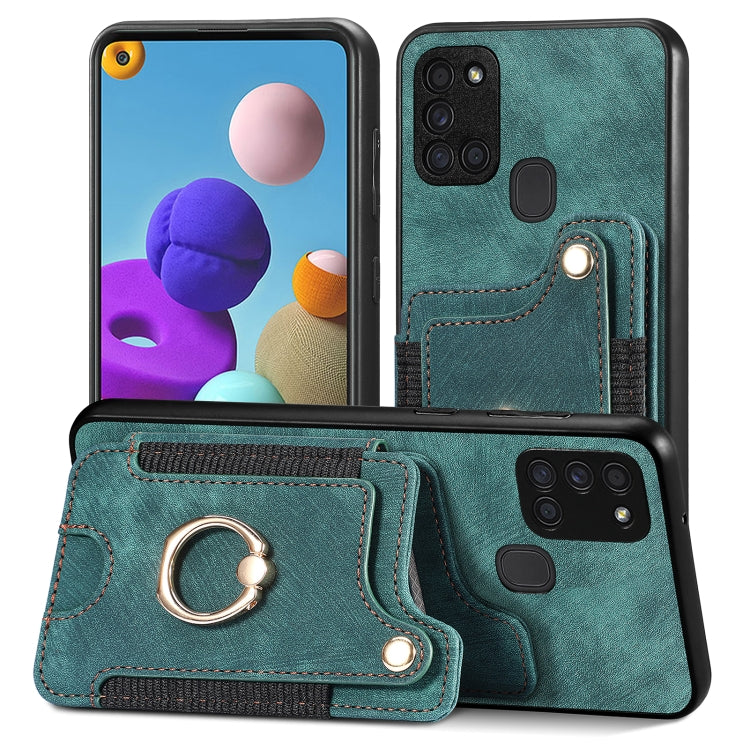 Retro Skin-feel Ring Multi-card Wallet Phone Case, For Samsung Galaxy A32 4G, For Samsung Galaxy A21s, For Samsung Galaxy A04, For Realme C35