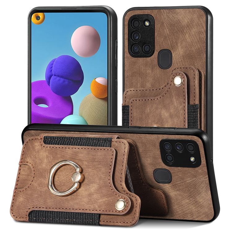 Retro Skin-feel Ring Multi-card Wallet Phone Case, For Samsung Galaxy A32 4G, For Samsung Galaxy A21s, For Samsung Galaxy A04, For Realme C35