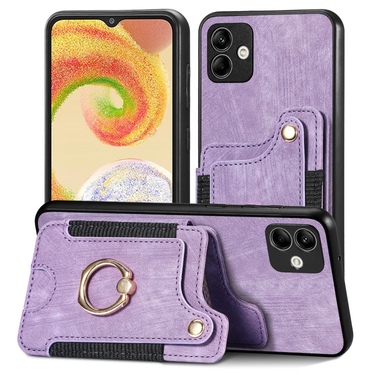 Retro Skin-feel Ring Multi-card Wallet Phone Case, For Samsung Galaxy A32 4G, For Samsung Galaxy A21s, For Samsung Galaxy A04, For Realme C35