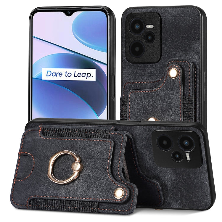 Retro Skin-feel Ring Multi-card Wallet Phone Case, For Samsung Galaxy A32 4G, For Samsung Galaxy A21s, For Samsung Galaxy A04, For Realme C35