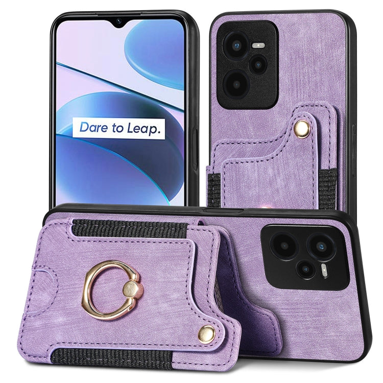 Retro Skin-feel Ring Multi-card Wallet Phone Case, For Samsung Galaxy A32 4G, For Samsung Galaxy A21s, For Samsung Galaxy A04, For Realme C35