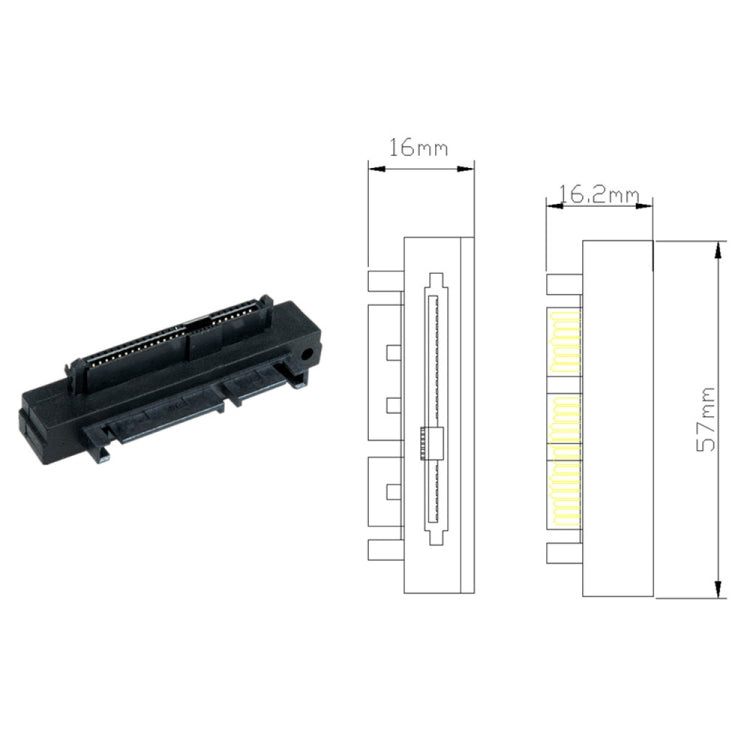 JUNSUNMAY SAS 22 Pin to 7 Pin + 15 Pin SATA Hard Disk Drive Raid Adapter