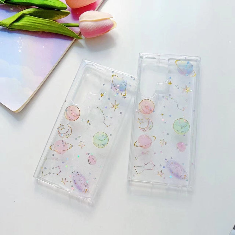 Cosmic Star Glitter Epoxy TPU Phone Case, For Samsung Galaxy S23 Ultra 5G, For Samsung Galaxy  A14 5G