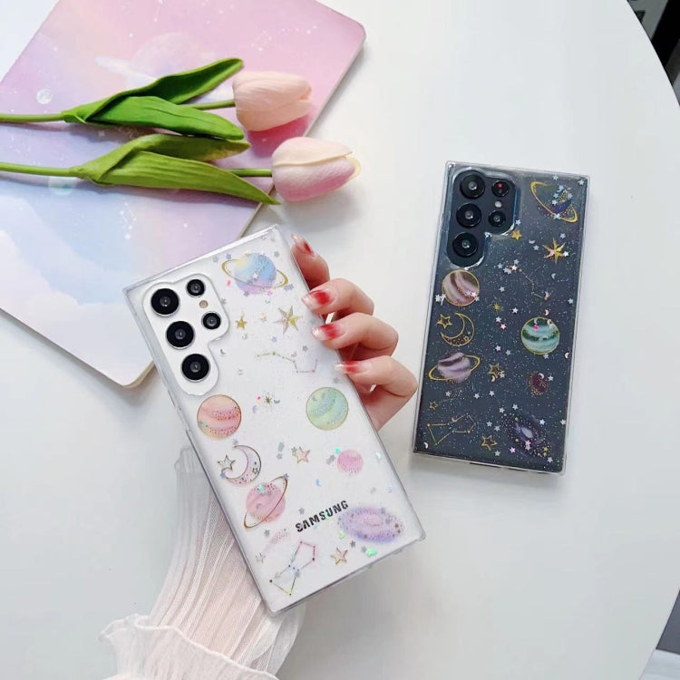 Cosmic Star Glitter Epoxy TPU Phone Case, For Samsung Galaxy S23 Ultra 5G, For Samsung Galaxy  A14 5G