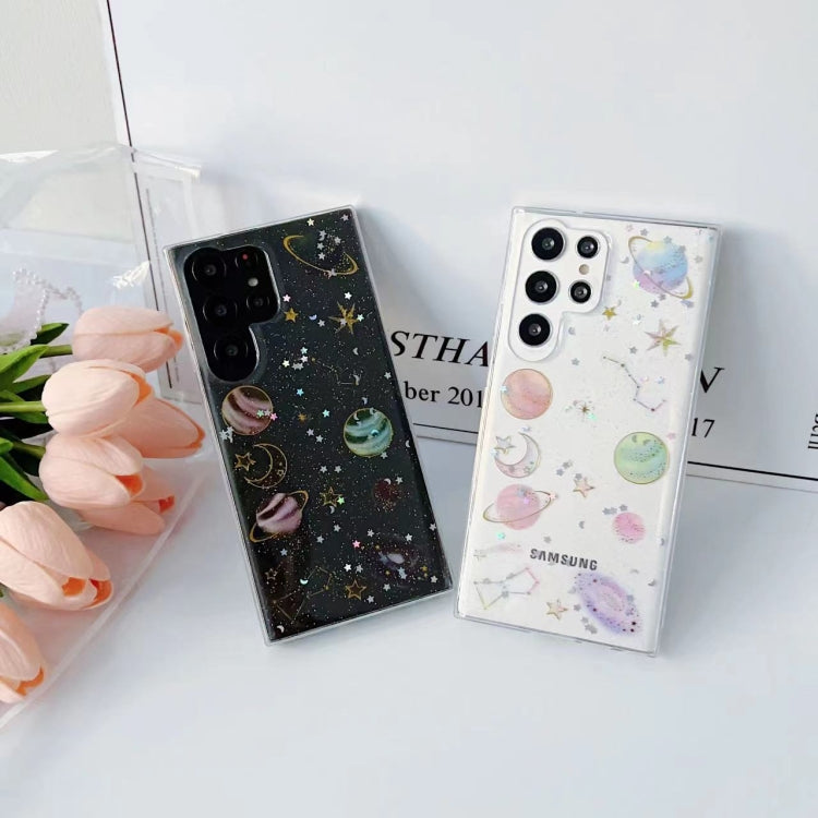 Cosmic Star Glitter Epoxy TPU Phone Case, For Samsung Galaxy S23 Ultra 5G, For Samsung Galaxy  A14 5G