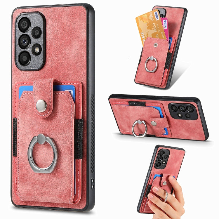 Retro Skin-feel Ring Card Wallet Phone Case, For Samsung Galaxy A53 5G, For Samsung Galaxy A70 / A70s, For Samsung Galaxy A71, For Samsung Galaxy Note20, For Samsung Galaxy Note20 Ultra