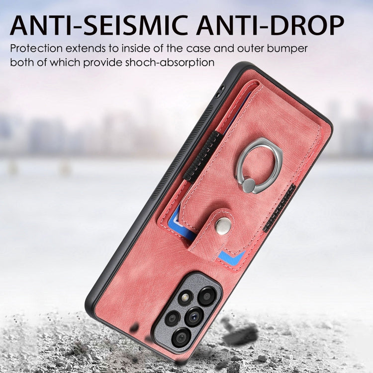 Retro Skin-feel Ring Card Wallet Phone Case, For Samsung Galaxy A53 5G, For Samsung Galaxy A70 / A70s, For Samsung Galaxy A71, For Samsung Galaxy Note20, For Samsung Galaxy Note20 Ultra