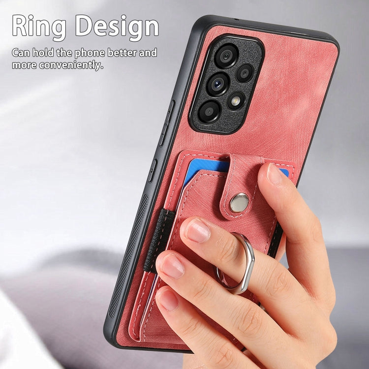 Retro Skin-feel Ring Card Wallet Phone Case, For Samsung Galaxy A53 5G, For Samsung Galaxy A70 / A70s, For Samsung Galaxy A71, For Samsung Galaxy Note20, For Samsung Galaxy Note20 Ultra