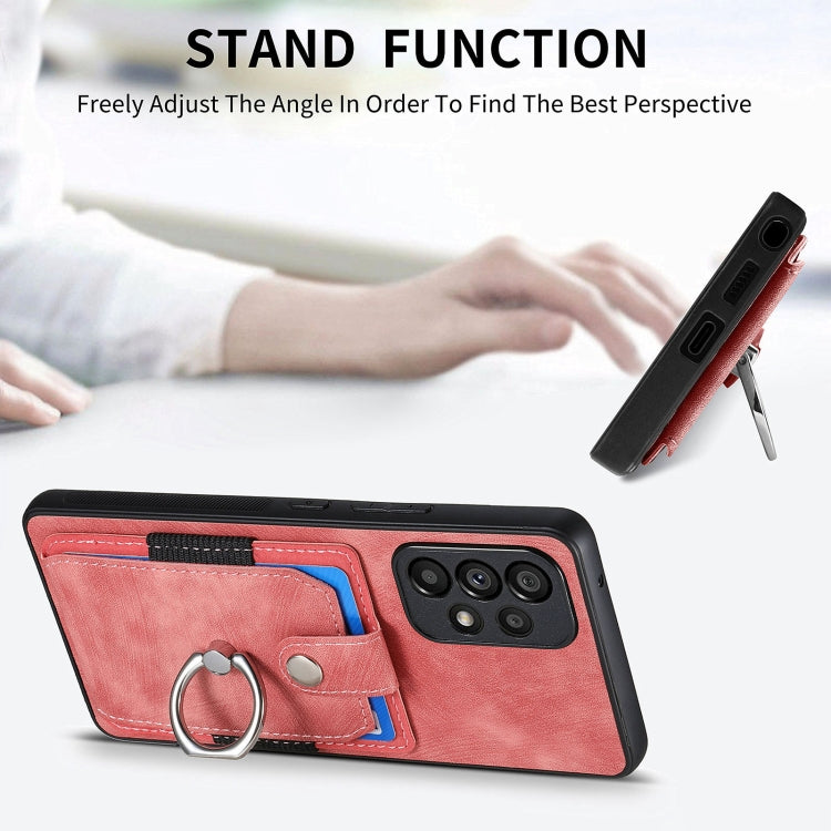 Retro Skin-feel Ring Card Wallet Phone Case, For Samsung Galaxy A53 5G, For Samsung Galaxy A70 / A70s, For Samsung Galaxy A71, For Samsung Galaxy Note20, For Samsung Galaxy Note20 Ultra