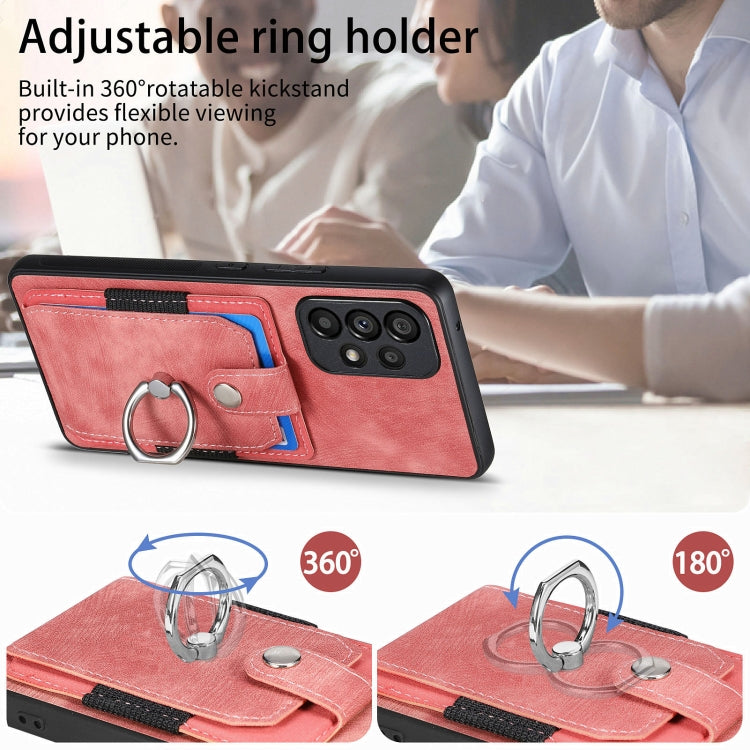 Retro Skin-feel Ring Card Wallet Phone Case, For Samsung Galaxy A53 5G, For Samsung Galaxy A70 / A70s, For Samsung Galaxy A71, For Samsung Galaxy Note20, For Samsung Galaxy Note20 Ultra