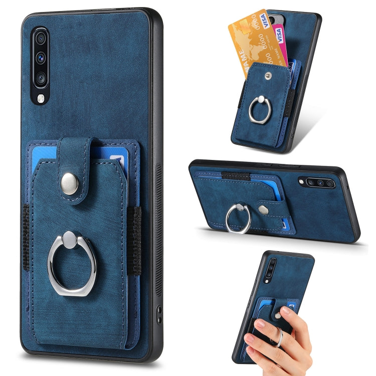 Retro Skin-feel Ring Card Wallet Phone Case, For Samsung Galaxy A53 5G, For Samsung Galaxy A70 / A70s, For Samsung Galaxy A71, For Samsung Galaxy Note20, For Samsung Galaxy Note20 Ultra