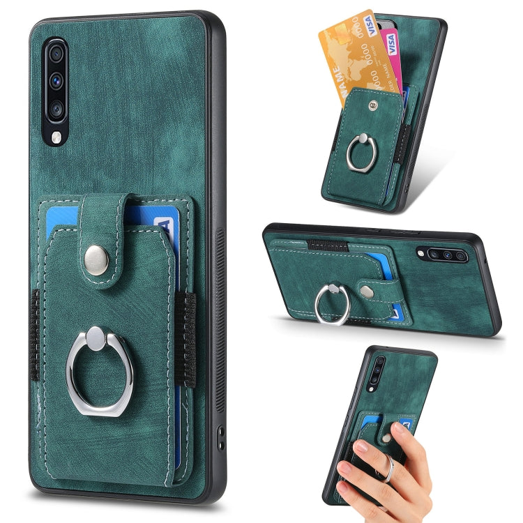 Retro Skin-feel Ring Card Wallet Phone Case, For Samsung Galaxy A53 5G, For Samsung Galaxy A70 / A70s, For Samsung Galaxy A71, For Samsung Galaxy Note20, For Samsung Galaxy Note20 Ultra