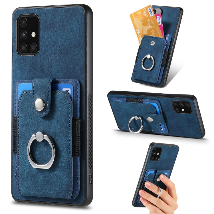 Retro Skin-feel Ring Card Wallet Phone Case, For Samsung Galaxy A53 5G, For Samsung Galaxy A70 / A70s, For Samsung Galaxy A71, For Samsung Galaxy Note20, For Samsung Galaxy Note20 Ultra