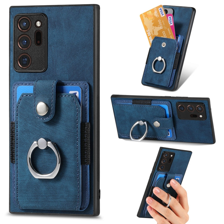 Retro Skin-feel Ring Card Wallet Phone Case, For Samsung Galaxy A53 5G, For Samsung Galaxy A70 / A70s, For Samsung Galaxy A71, For Samsung Galaxy Note20, For Samsung Galaxy Note20 Ultra