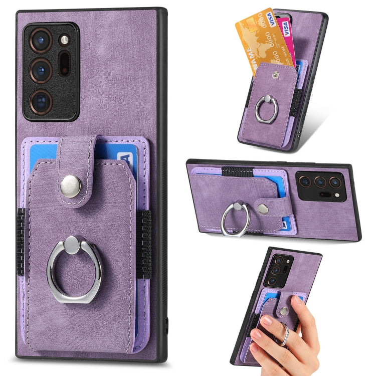 Retro Skin-feel Ring Card Wallet Phone Case, For Samsung Galaxy A53 5G, For Samsung Galaxy A70 / A70s, For Samsung Galaxy A71, For Samsung Galaxy Note20, For Samsung Galaxy Note20 Ultra