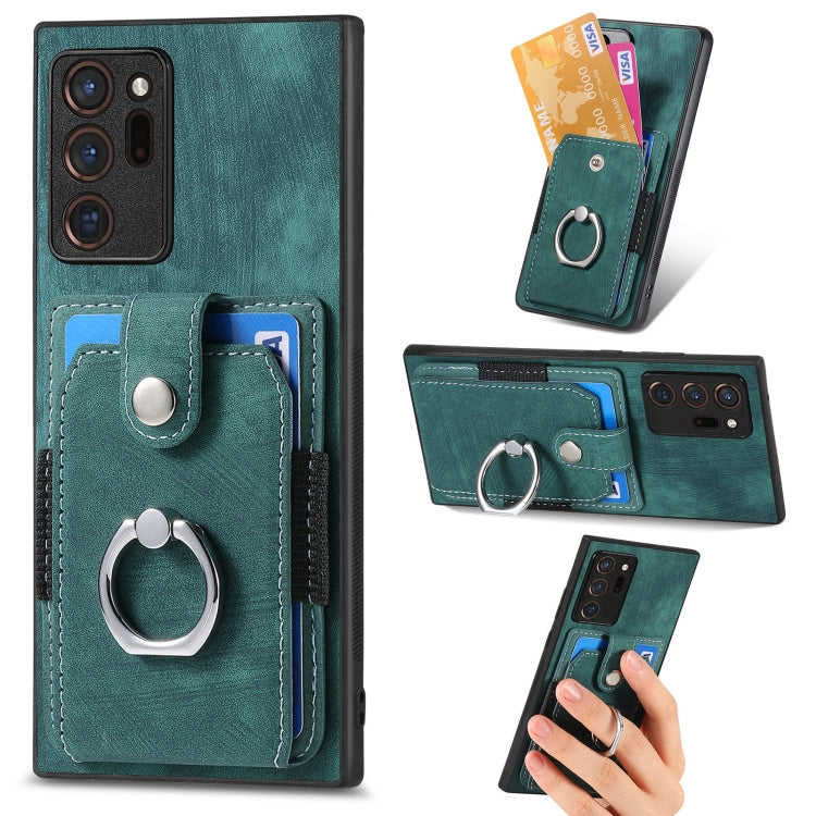 Retro Skin-feel Ring Card Wallet Phone Case, For Samsung Galaxy A53 5G, For Samsung Galaxy A70 / A70s, For Samsung Galaxy A71, For Samsung Galaxy Note20, For Samsung Galaxy Note20 Ultra