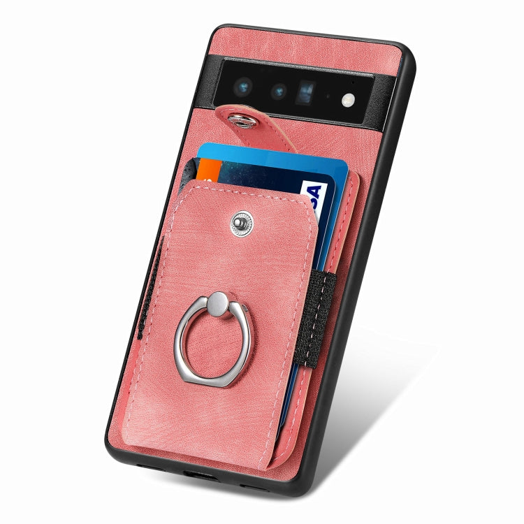 Retro Skin-feel Ring Card Wallet Phone Case, For Google Pixel 6 Pro, For Google Pixel 6, For Google Pixel 7 Pro, For Google Pixel 7, For Xiaomi Poco X5 Pro, For Xiaomi Redmi 9A