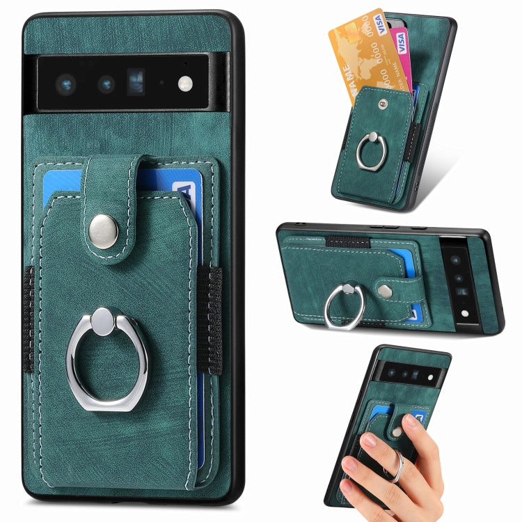 Retro Skin-feel Ring Card Wallet Phone Case, For Google Pixel 6 Pro, For Google Pixel 6, For Google Pixel 7 Pro, For Google Pixel 7, For Xiaomi Poco X5 Pro, For Xiaomi Redmi 9A