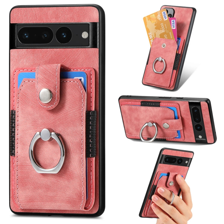 Retro Skin-feel Ring Card Wallet Phone Case, For Google Pixel 6 Pro, For Google Pixel 6, For Google Pixel 7 Pro, For Google Pixel 7, For Xiaomi Poco X5 Pro, For Xiaomi Redmi 9A